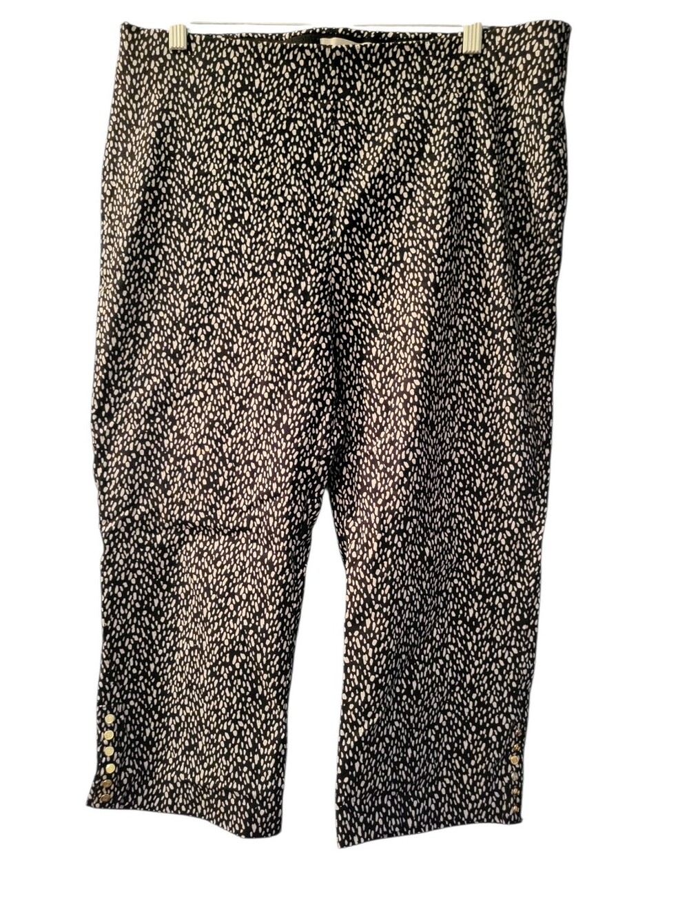 Liz Claiborne April Cropped Pants Black/White sz 14